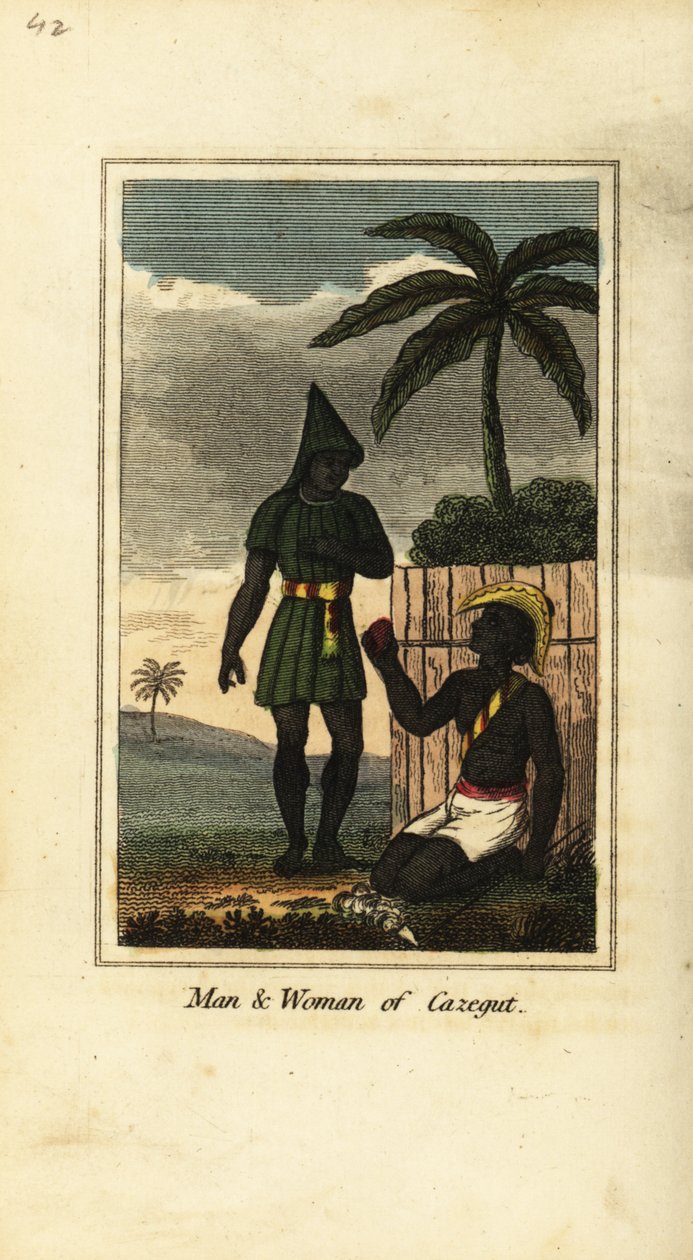 Bijogos Mann und Frau von Cazegut (Bissagos-Inseln, Guinea-Bissau, Westafrika) von English School