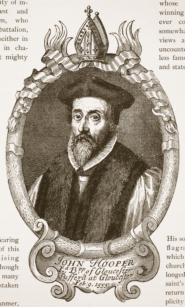 Bischof Hooper, Illustration aus Die Kirche von England: Eine Geschichte für das Volk von H.D.M. Spence-Jones, veröffentlicht um 1910 von English School