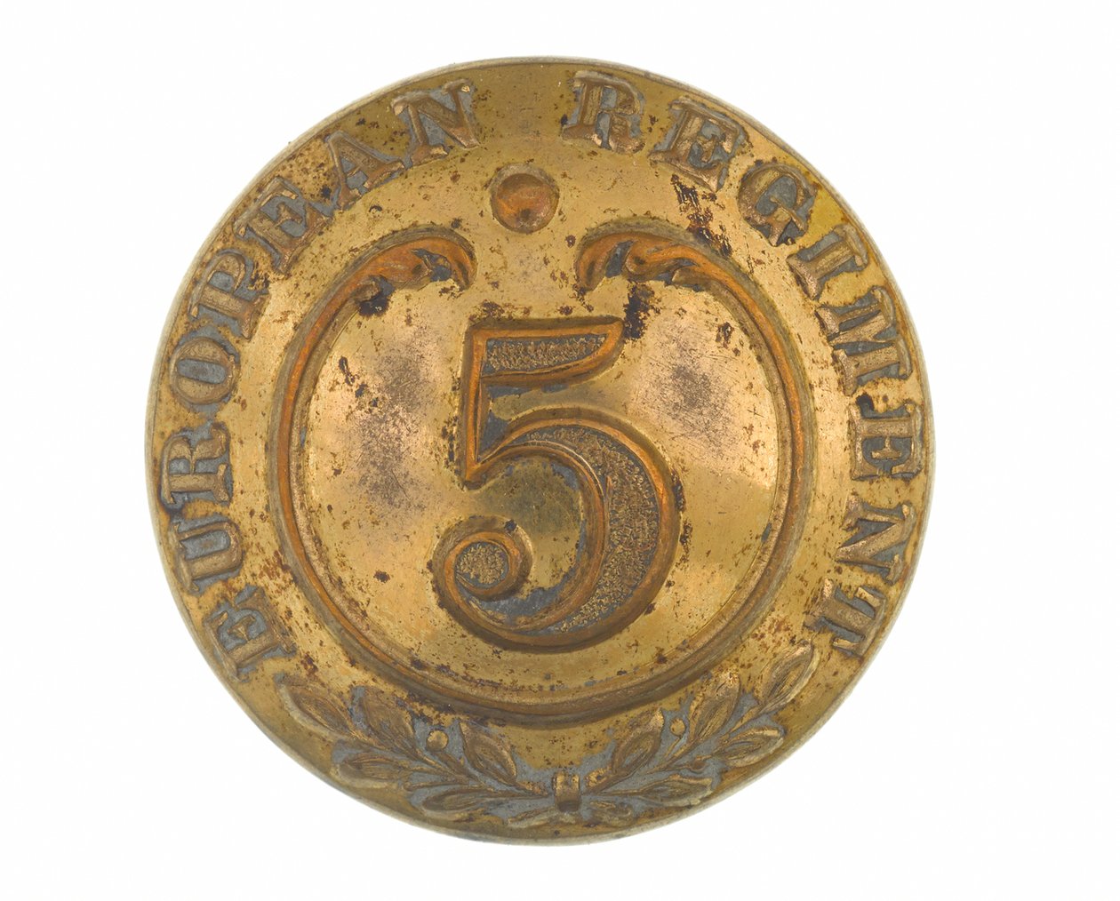 Knopf, andere Ränge, 5. Bengalisches Europäisches Regiment, 1858-1860 von English School