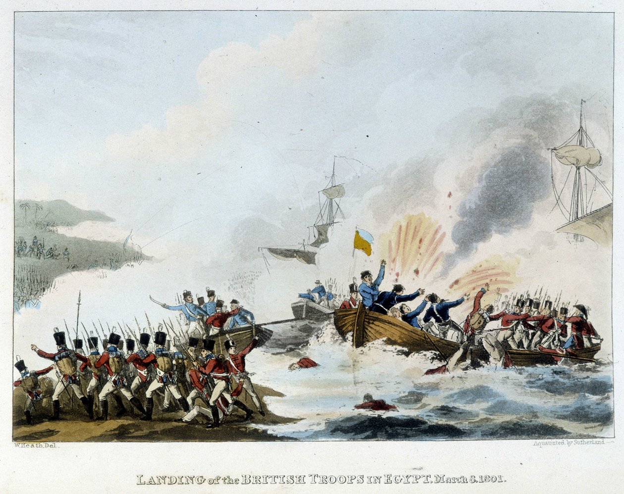 Kampagne (Expedition) von Ägypten (1798-1801): Landung der englischen Armee in Ägypten, 8. März von English School