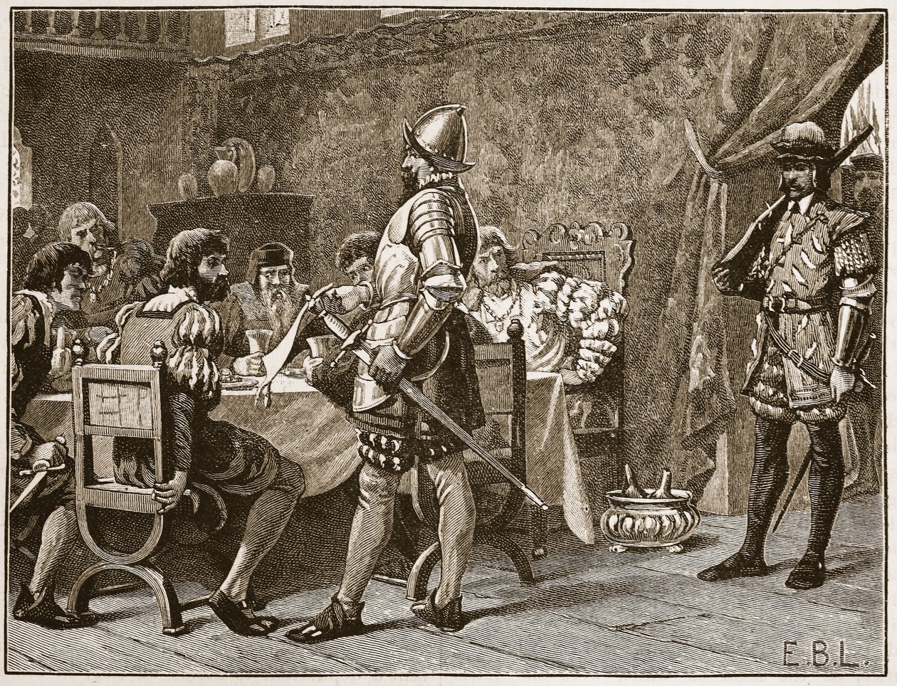 Gefangennahme der FitzGeralds, Illustration aus Cassells Illustrierter Geschichte Englands von English School