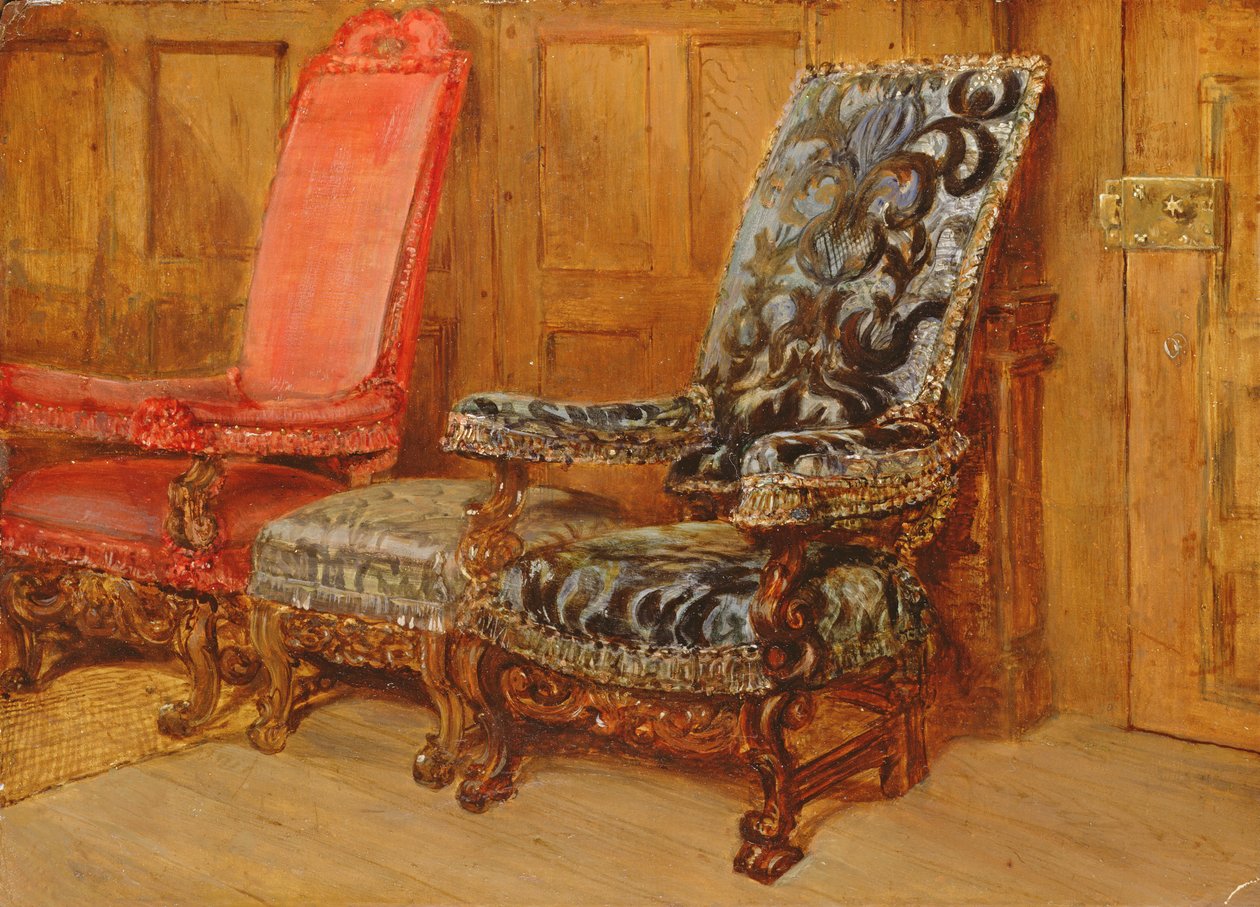 Stühle in einem Korridor von English School