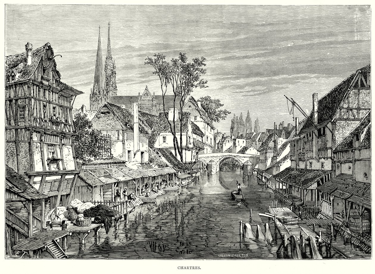 Chartres (Gravur) von English School