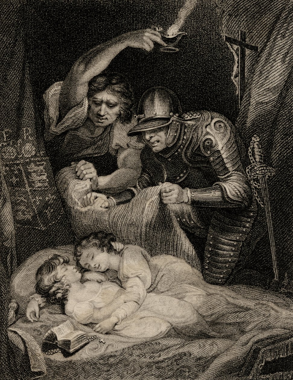 Tod von König Edward V (1470-83) und seinem Bruder Richard (1472-83), Herzog von York von English School