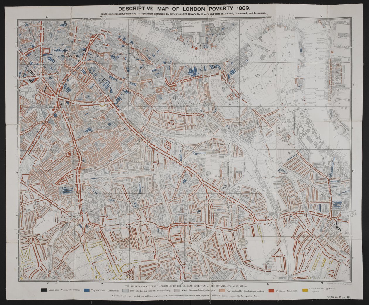 Descriptive Map of London Poverty, von Charles Booth von English School