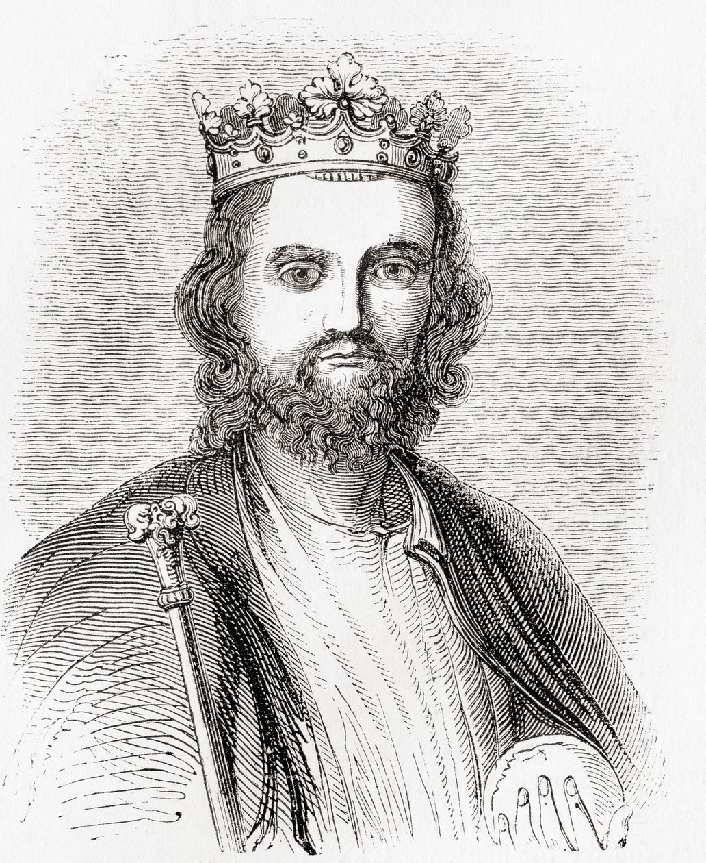 Eduard II., auch bekannt als Eduard von Caernarfon, aus Altes England: Ein Bildmuseum, veröffentlicht 1847 von English School