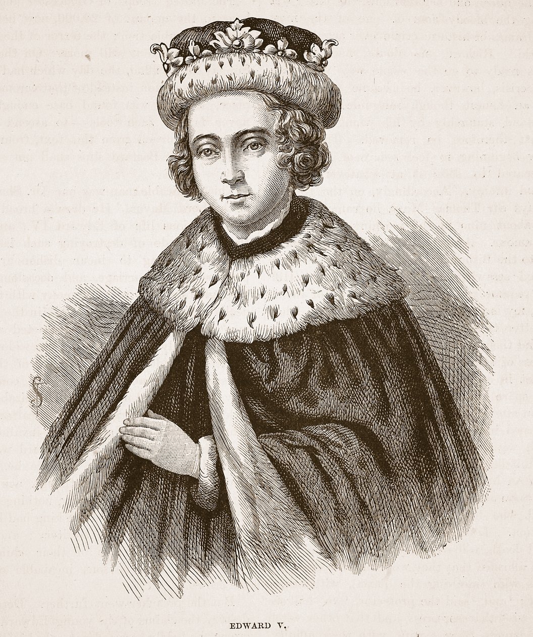 Edward V, Illustration aus Cassells Illustrierter Geschichte Englands von English School
