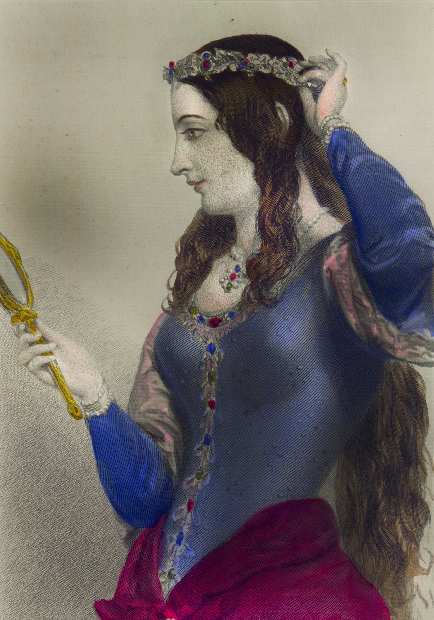 Eleonore von der Provence, Königin von Heinrich III. von England, gedruckt von Henry G. Bohn, London, 1856 von English School
