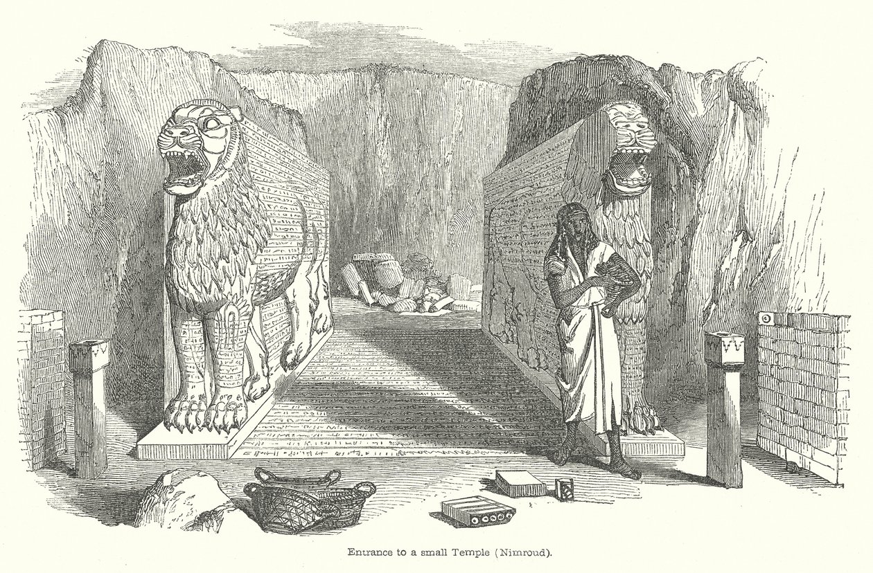 Eingang zu einem kleinen Tempel (Nimrud) von English School