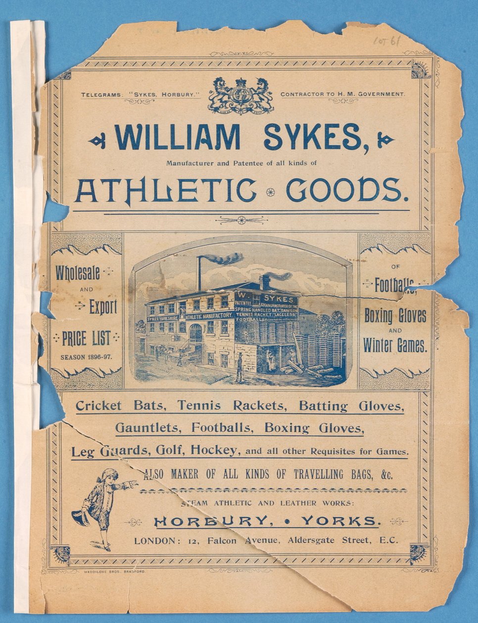 Ausrüstungskatalog erstellt von William Sykes, 1896 von English School
