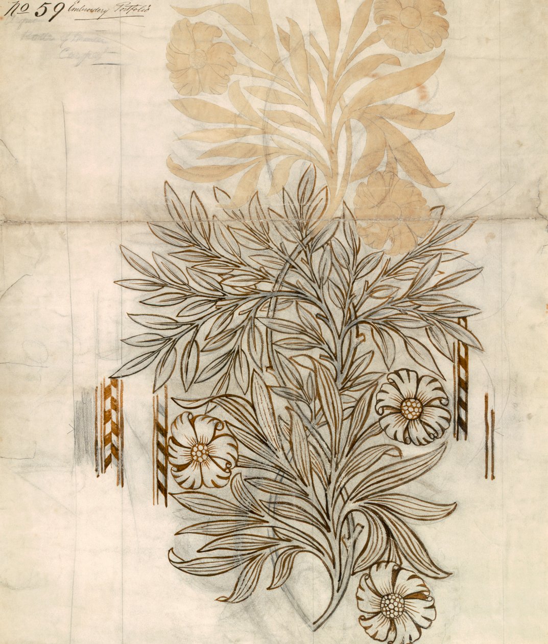 Florales Textildesign für Morris & Co. von English School