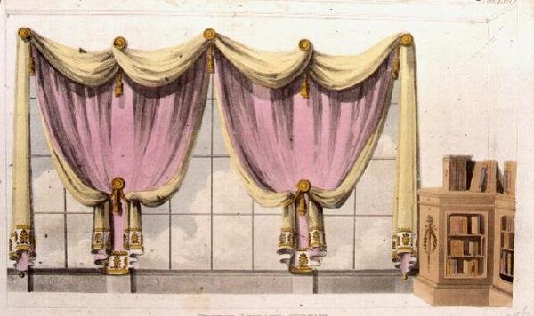 Französischer Bibliotheksvorhang, Tafel 41 aus Ackermann