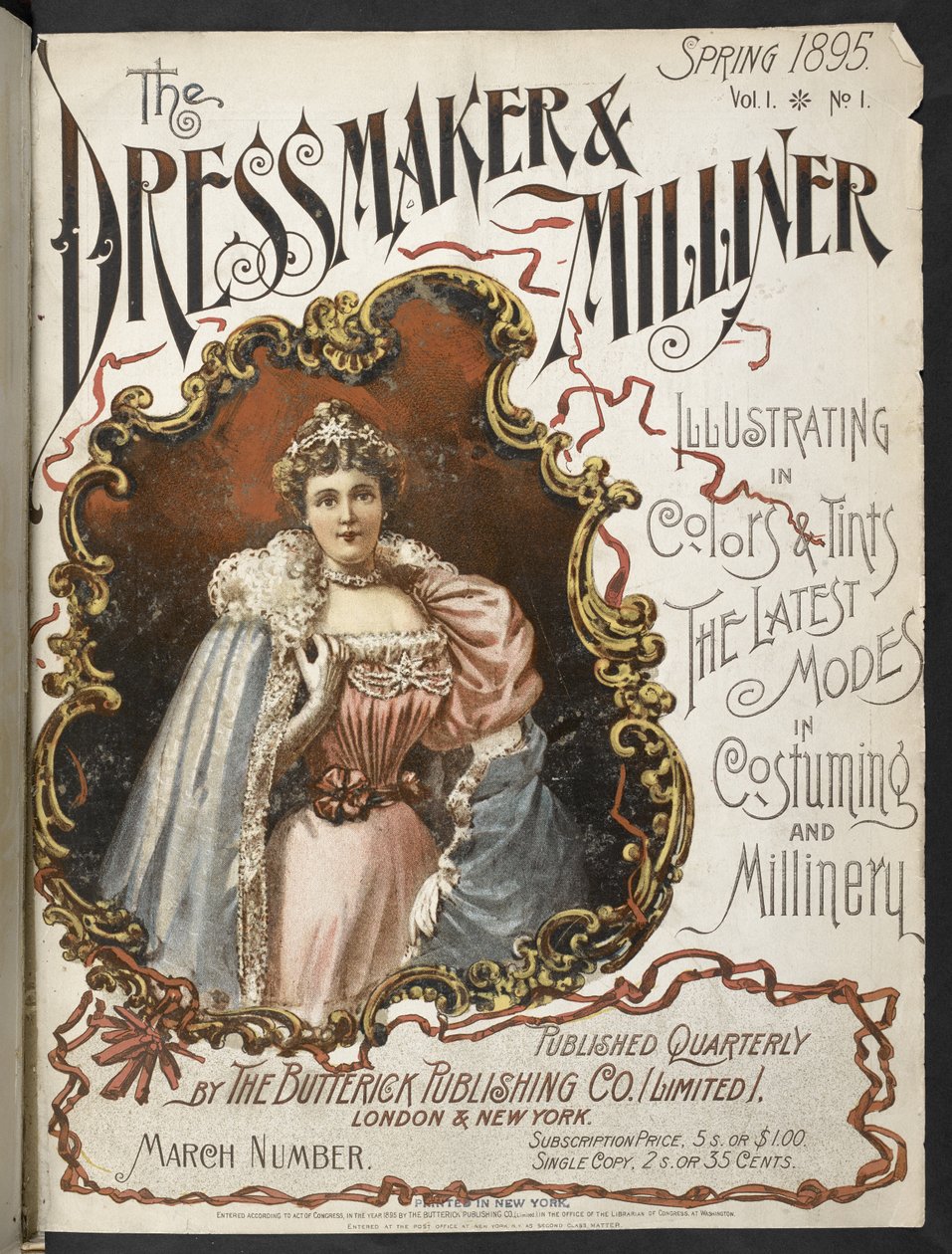Vorderseite. Die Schneiderin und Modistin. 1895 von English School