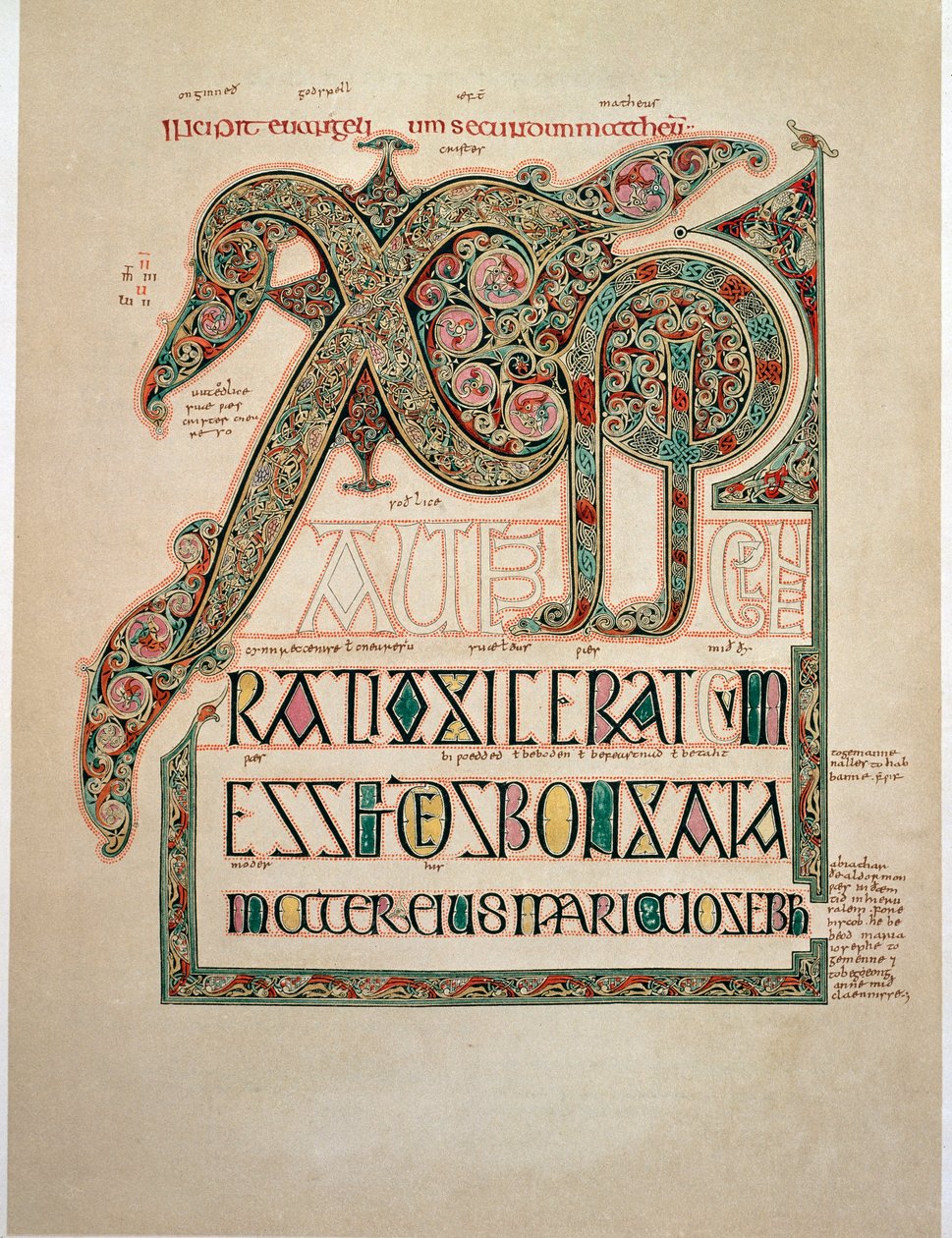 Evangelium nach Matthäus, Seite des zweiten Incipit von English School