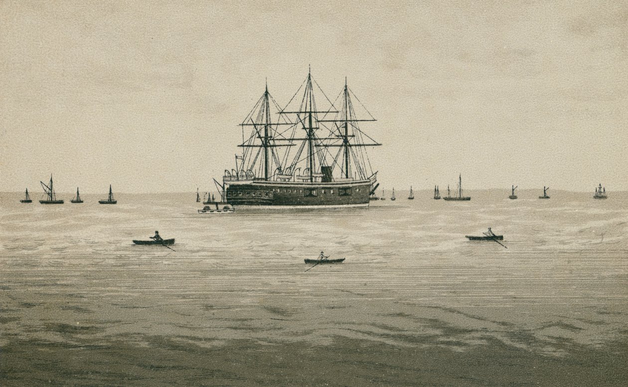HMS Penelope (Lithografie) von English School