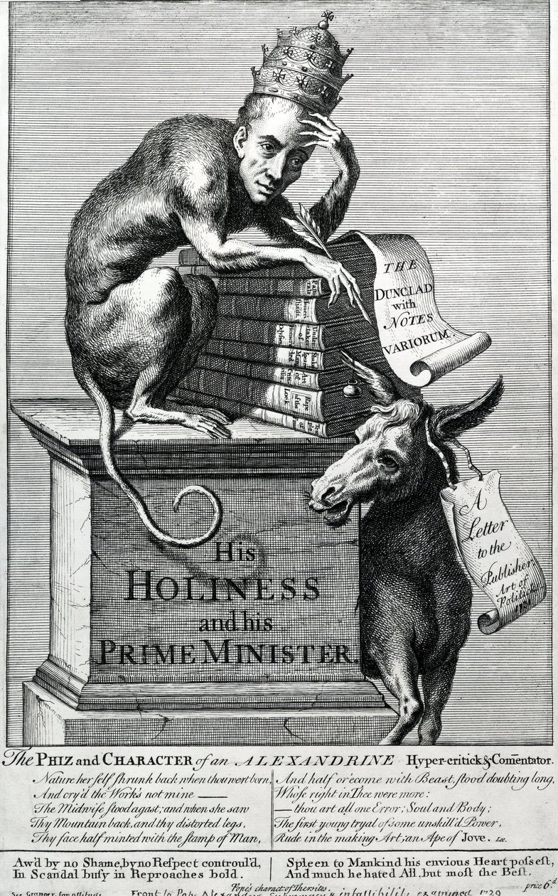 Seine Heiligkeit und sein Premierminister, 1729 von English School