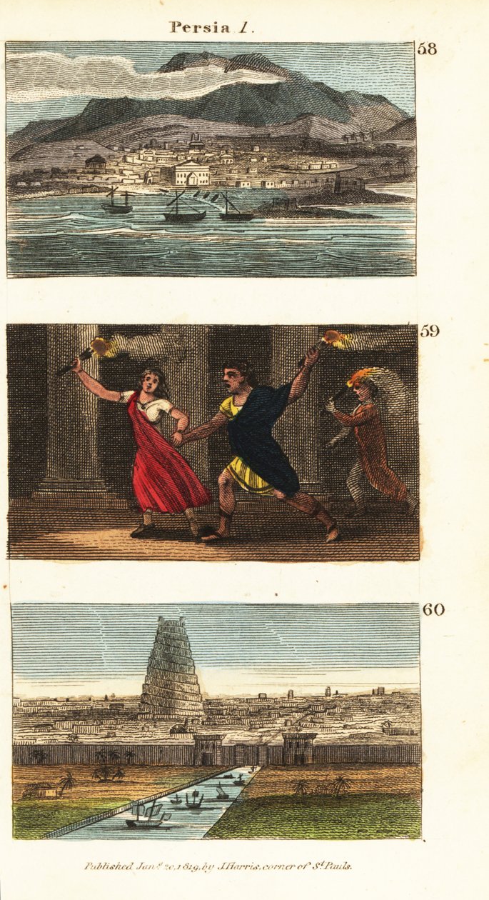 Historische Ansichten von Persien (Iran) von English School