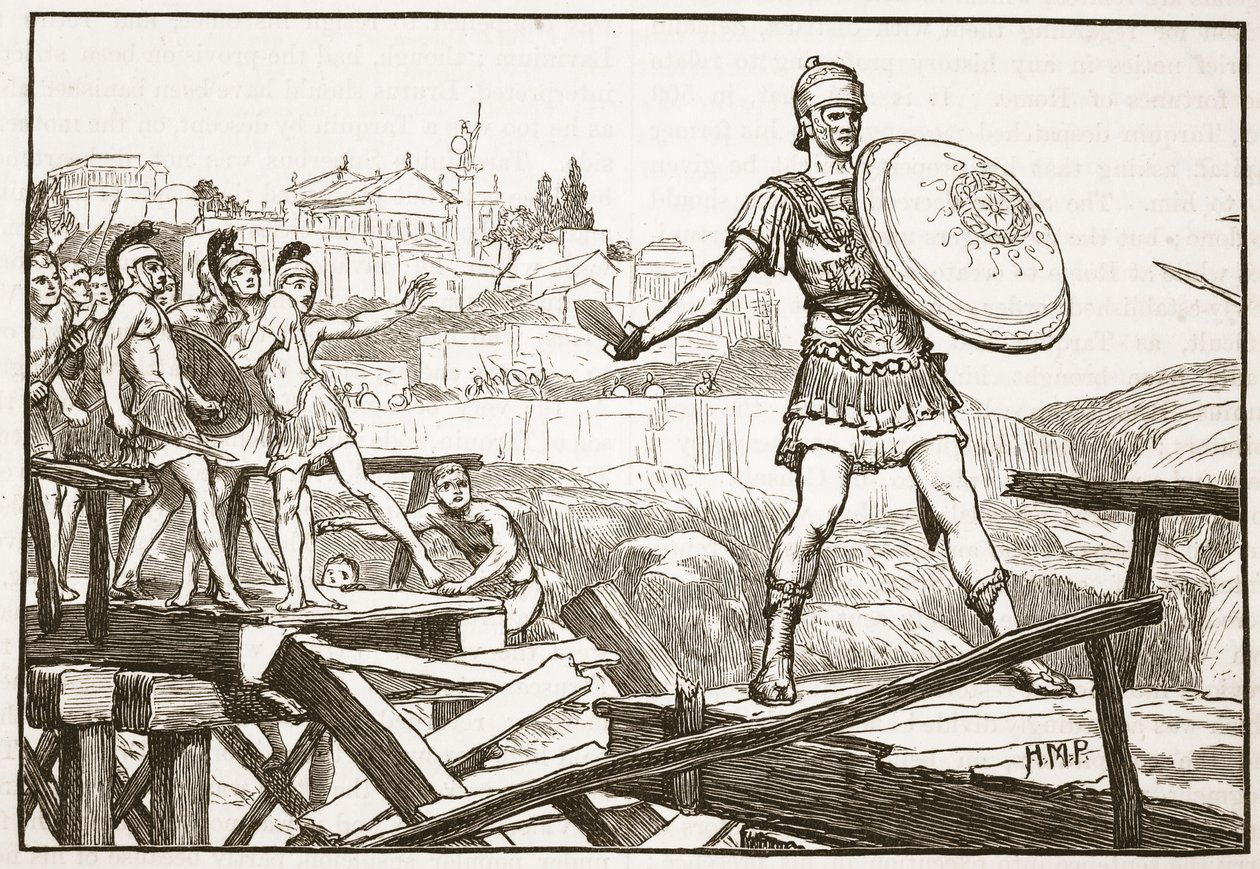 Horatius Cocles verteidigt die Brücke von English School