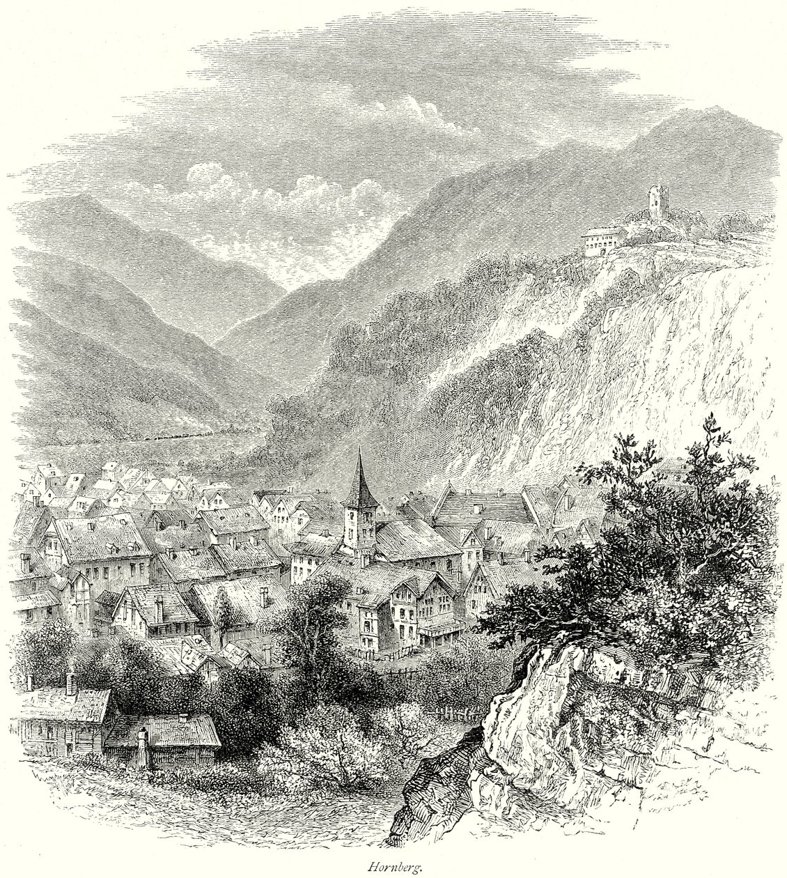 Hornberg (Gravur) von English School