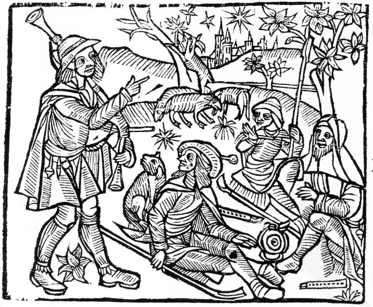 Illustration aus dem Kalender der Hirten von English School