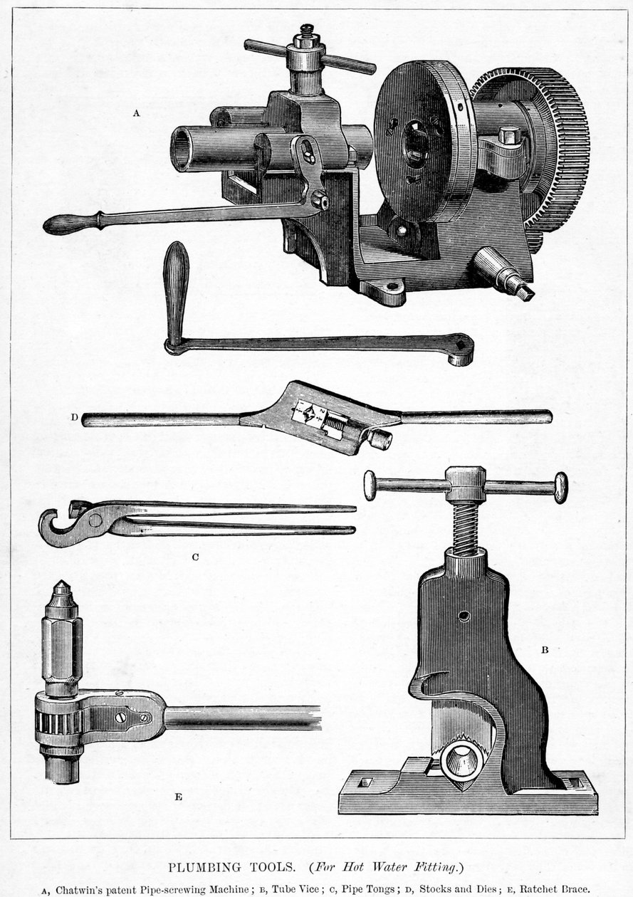 Illustrationen aus A New Technical Educator: An Encyclopedia of Technical Education, veröffentlicht von Cassell, 1870 von English School
