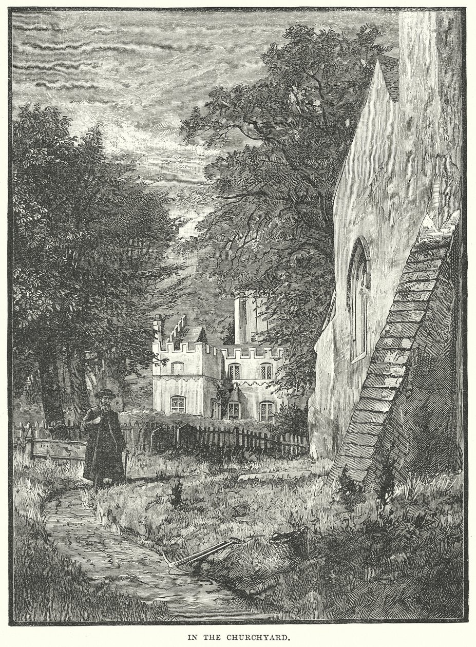 Auf dem Kirchhof (Gravur) von English School