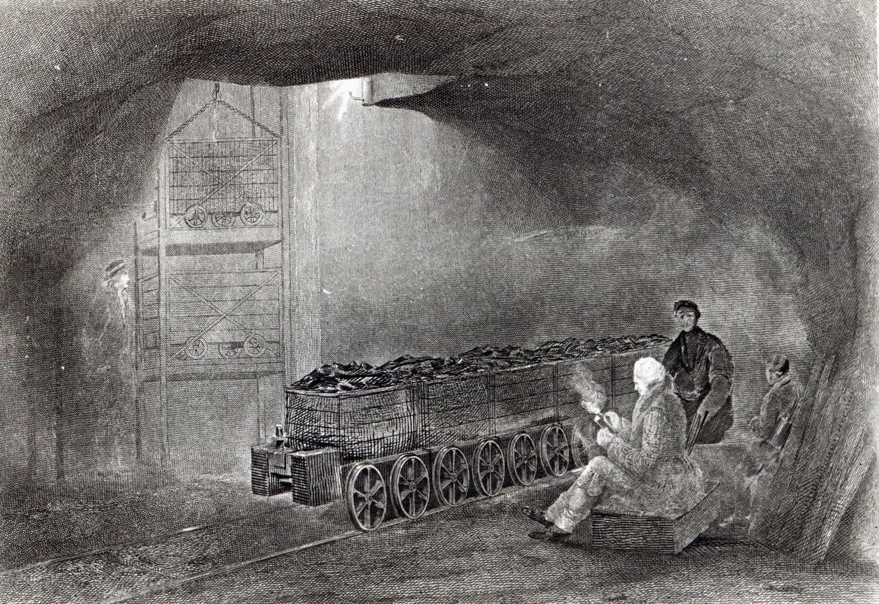 Im Kohlebergwerk, Illustration aus 