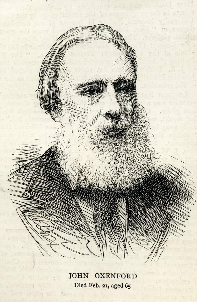 John Oxenford (1812-77) Illustration aus The Graphic, 1877 von English School
