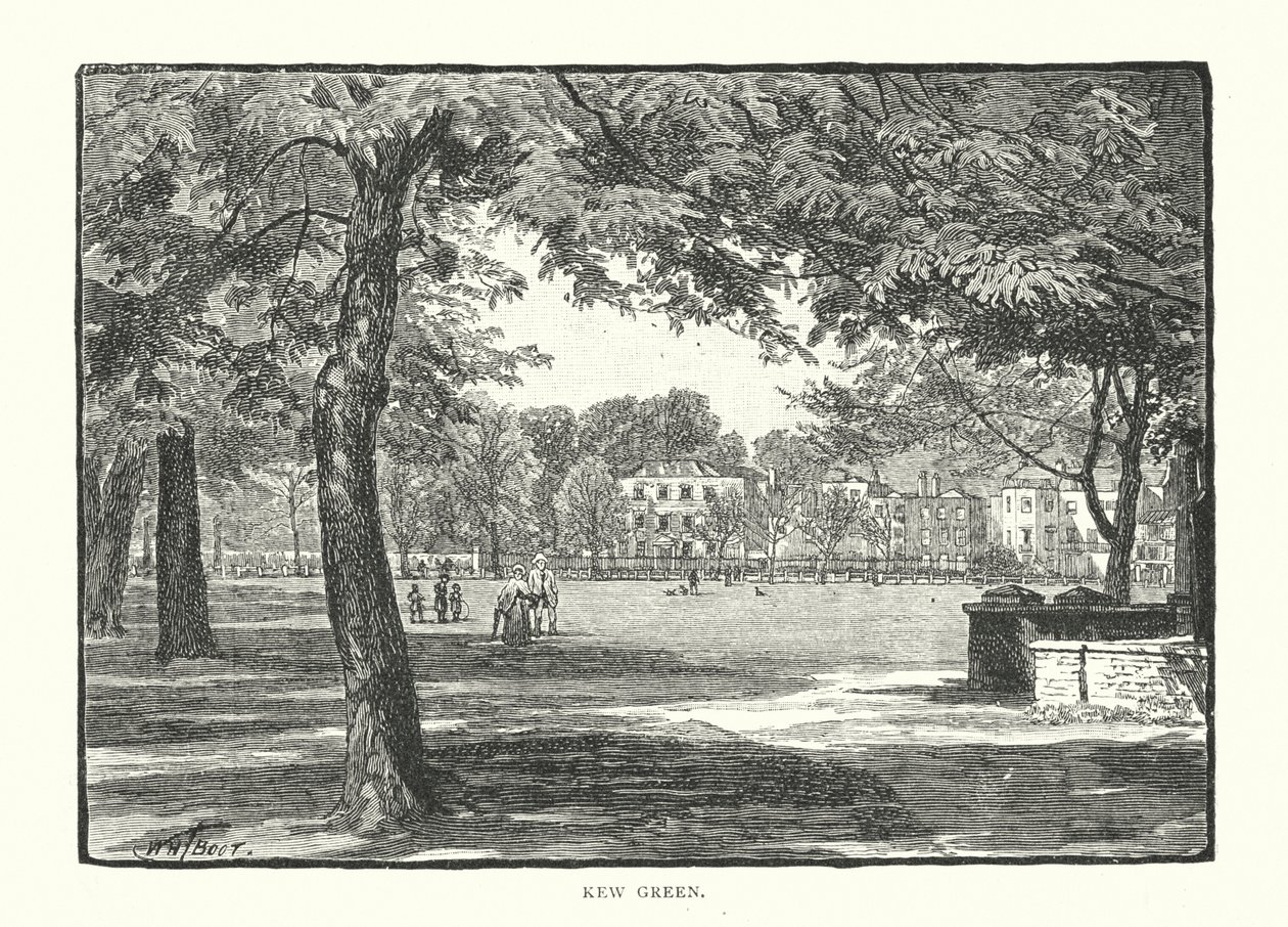 Kew Green (Gravur) von English School