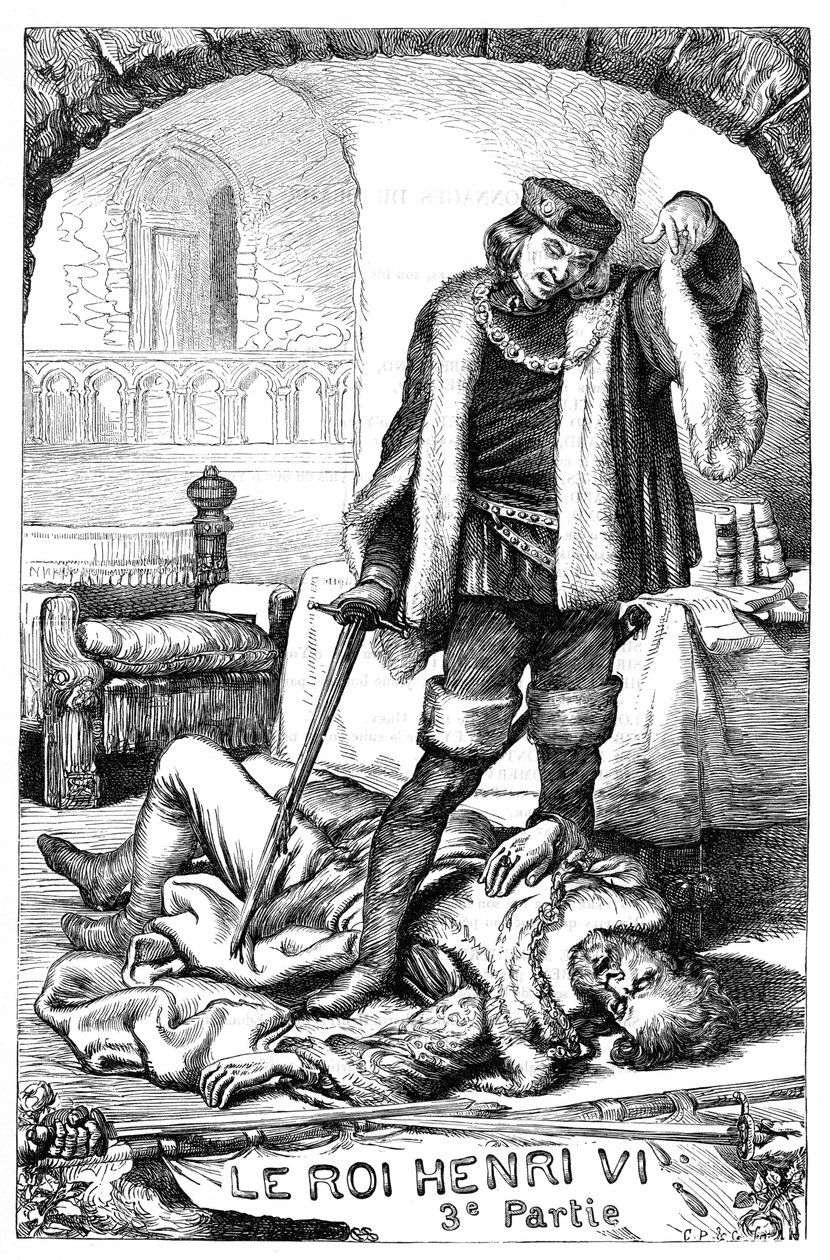 Heinrich VI - Dritter Teil - Illustration in „Werke komplett von William Shakespeare“ 1866 - Die Illustrationen und die allgemeine Form dieser Ausgabe sind von Cassell