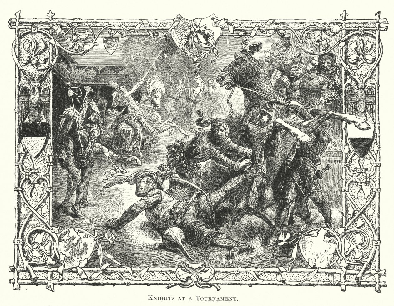 Ritter bei einem Turnier von English School