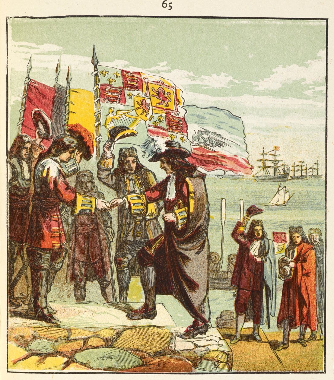 Landung von Wilhelm von Oranien am 5. November 1688 in England von English School