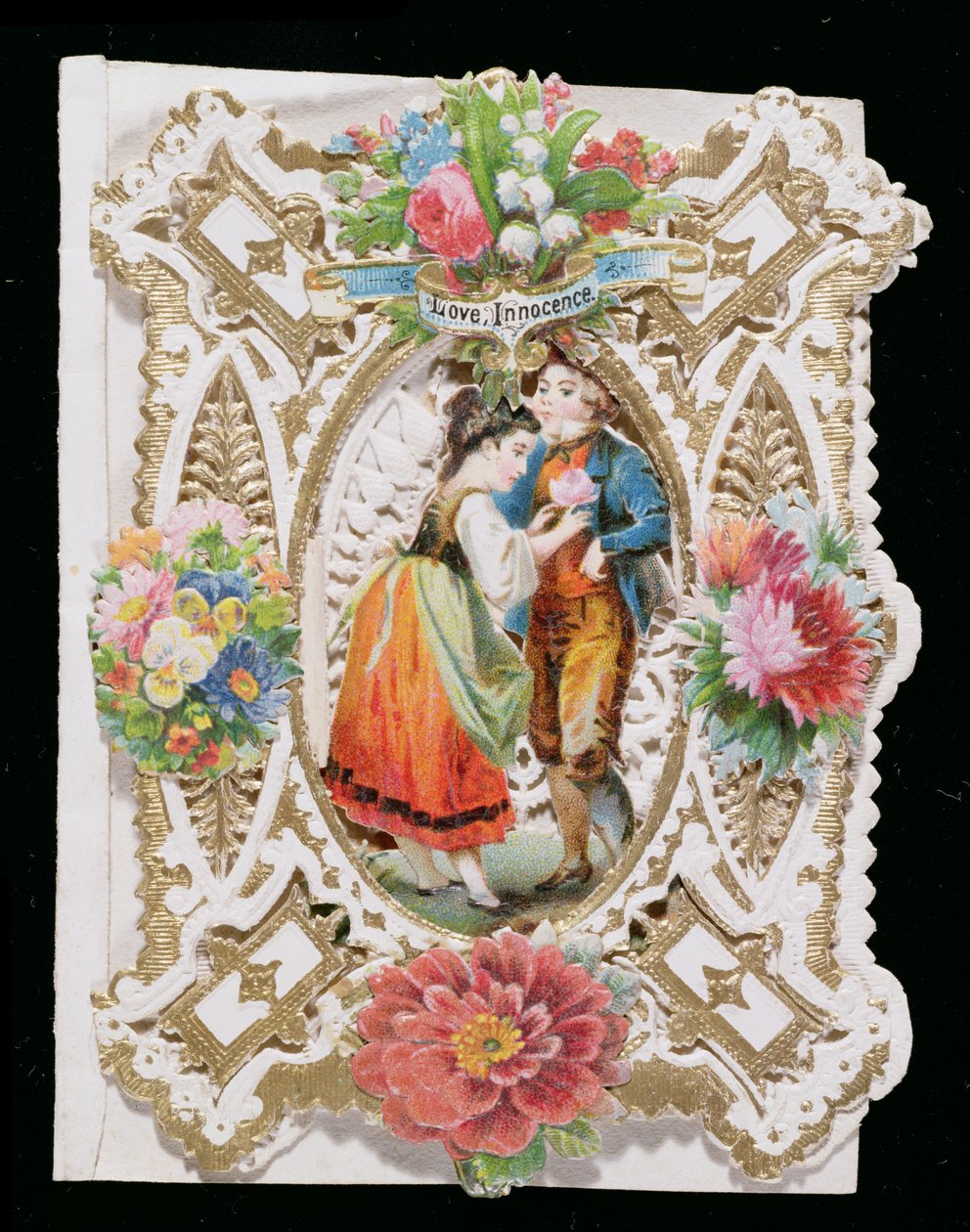 Liebe, Unschuld, Valentinskarte, ca. 1870 von English School