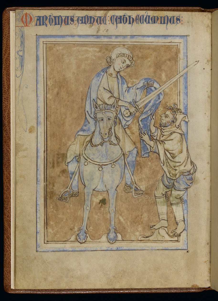 MS 370, St. Martin und der Bettler, aus einem illuminierten Manuskript von English School