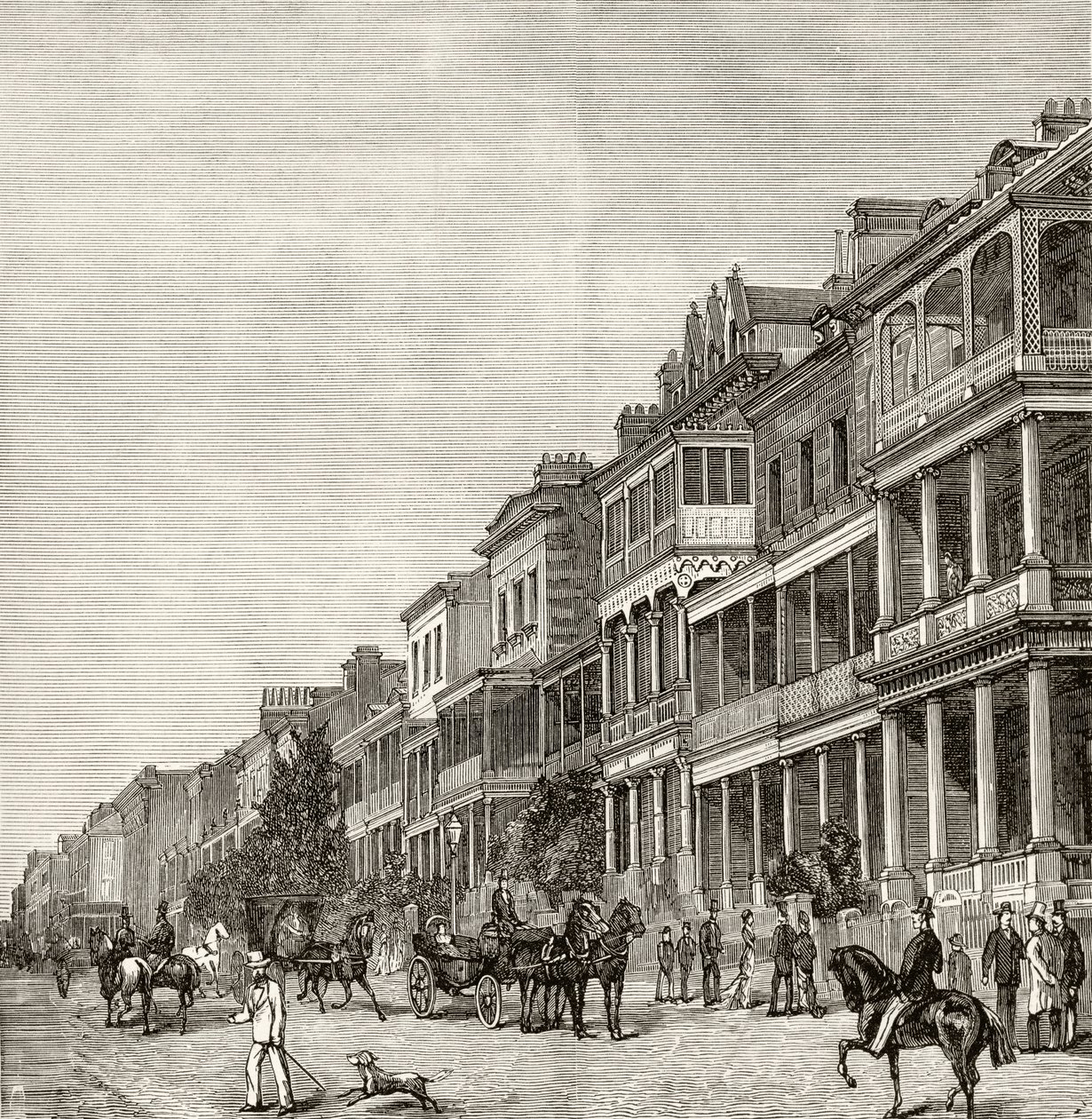 Macquarie Street, Sydney, ca. 1880, aus 