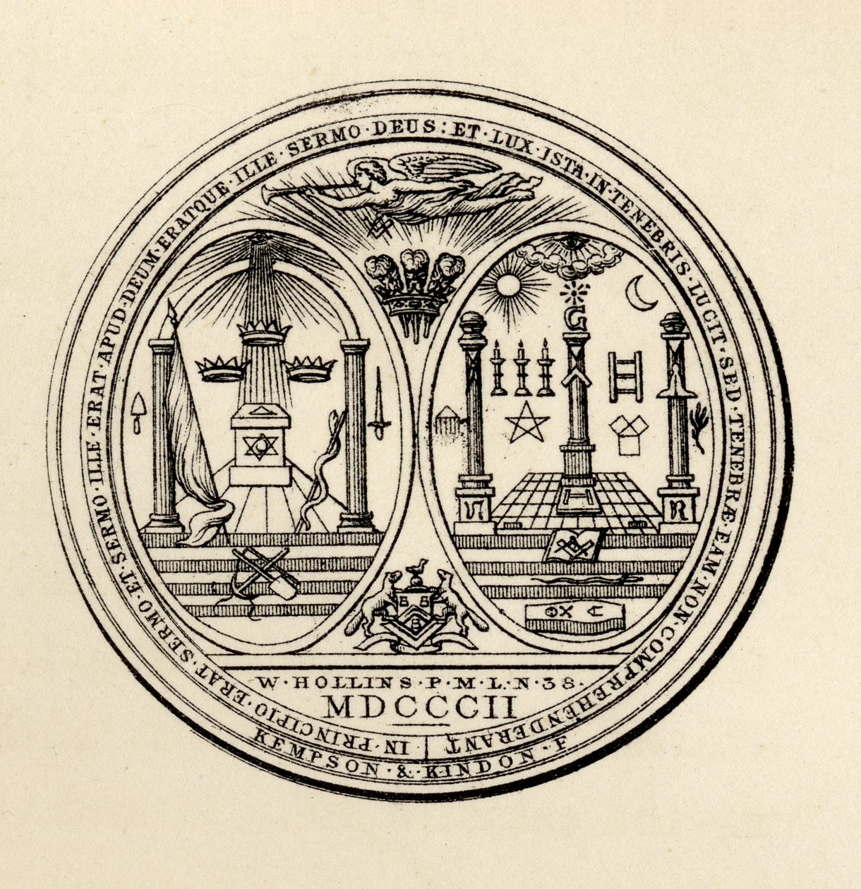 Freimaurersiegel, 1802, aus 