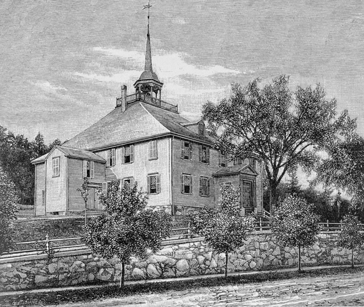 Versammlungshaus in Hingham, Illustration aus Band III von 