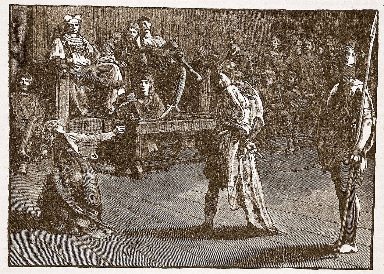 Treffen des Shire-Moot, ca. 835, Illustration aus Cassells Illustrierter Geschichte Englands von English School