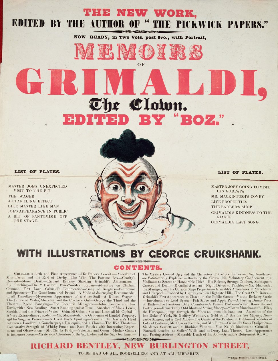 Memoiren von Grimaldi dem Clown, mit Illustrationen von George Cruikshank, 1888 von English School