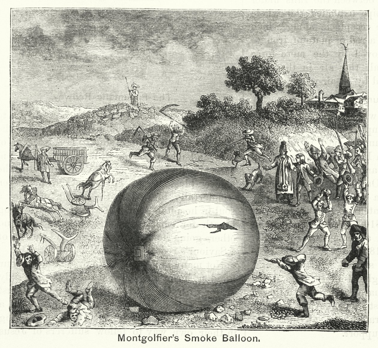Montgolfiers Rauchballon von English School
