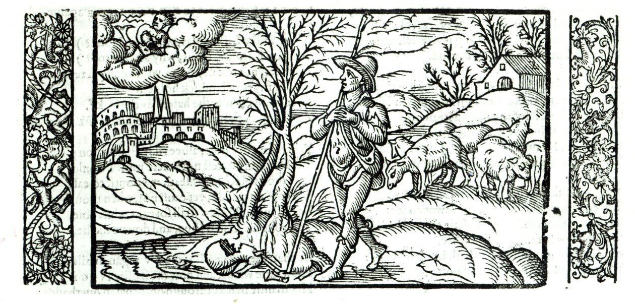 Monat Januar aus einem Hirtenkalender, 1579 von English School