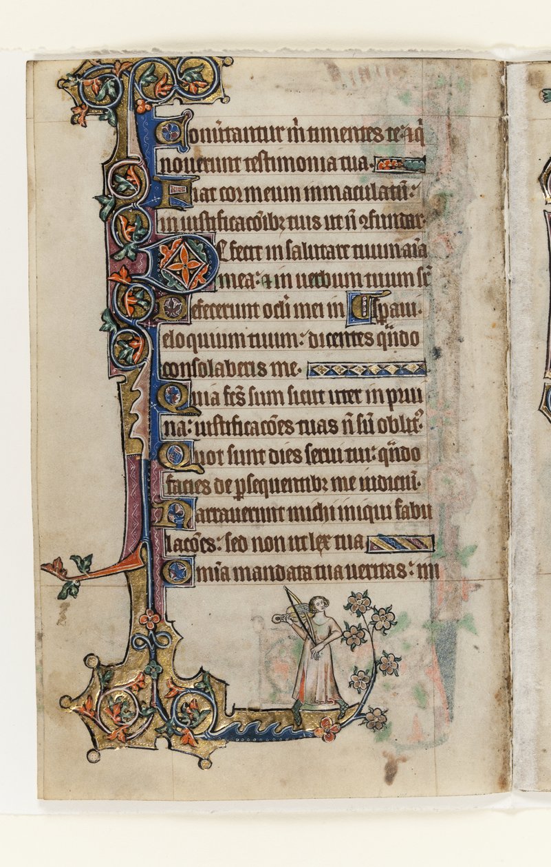 Ms 1-2005, f.175v, aus dem Macclesfield Psalter, Gebrauch von Sarum, Ostanglien, um 1330 von English School