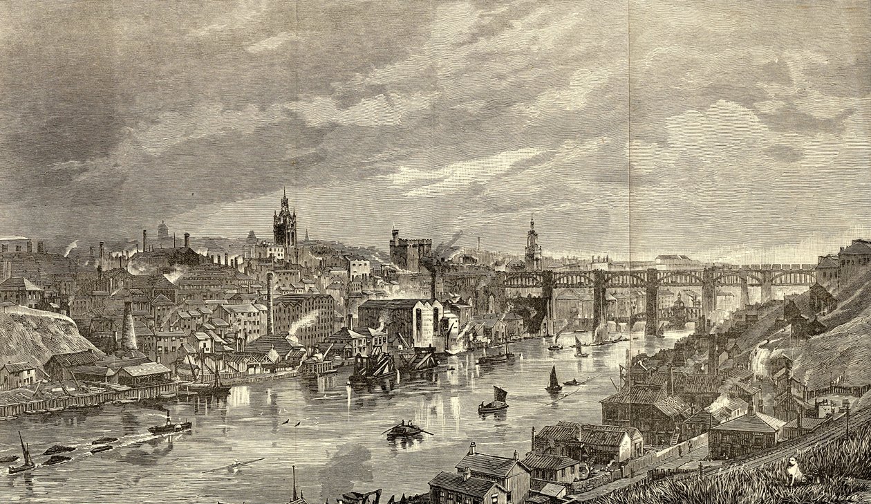 Newcastle upon Tyne im Jahr 1887 von English School