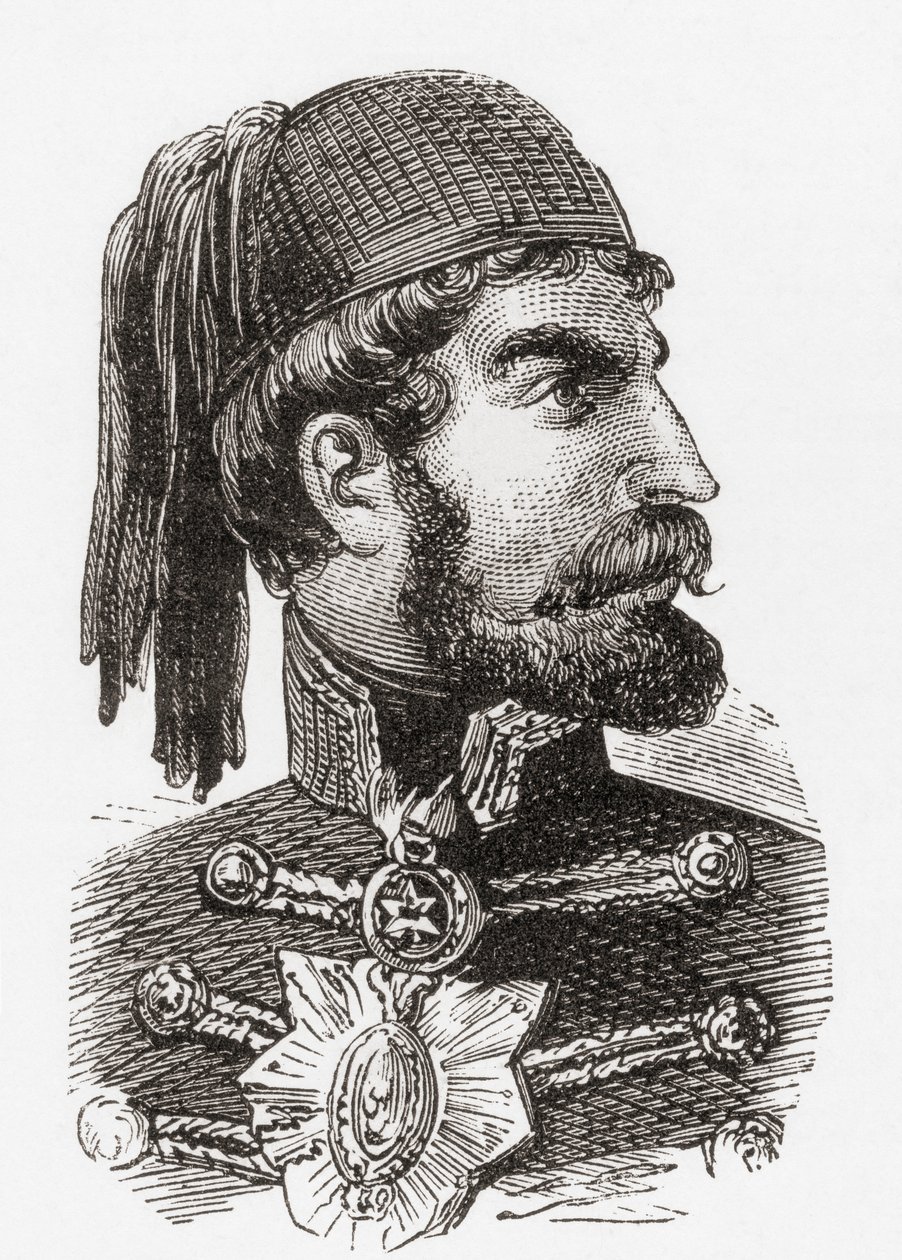 Omar Pascha Latas, aus Ward und Locks Illustrierter Weltgeschichte, veröffentlicht ca. 1882 von English School