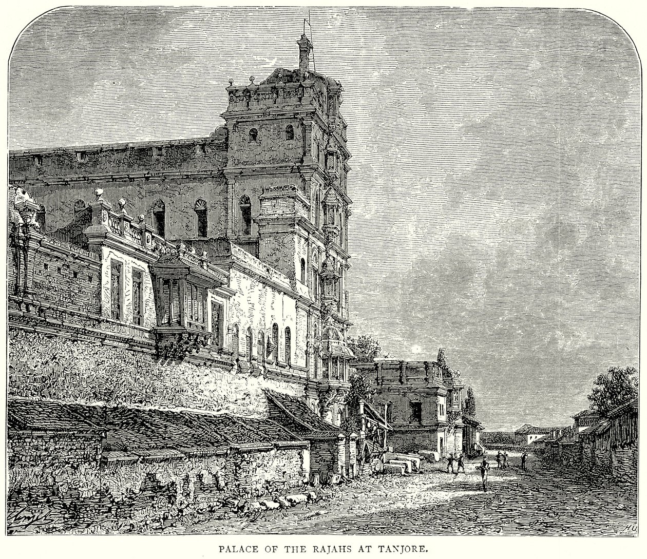 Palast der Rajas in Tanjore von English School