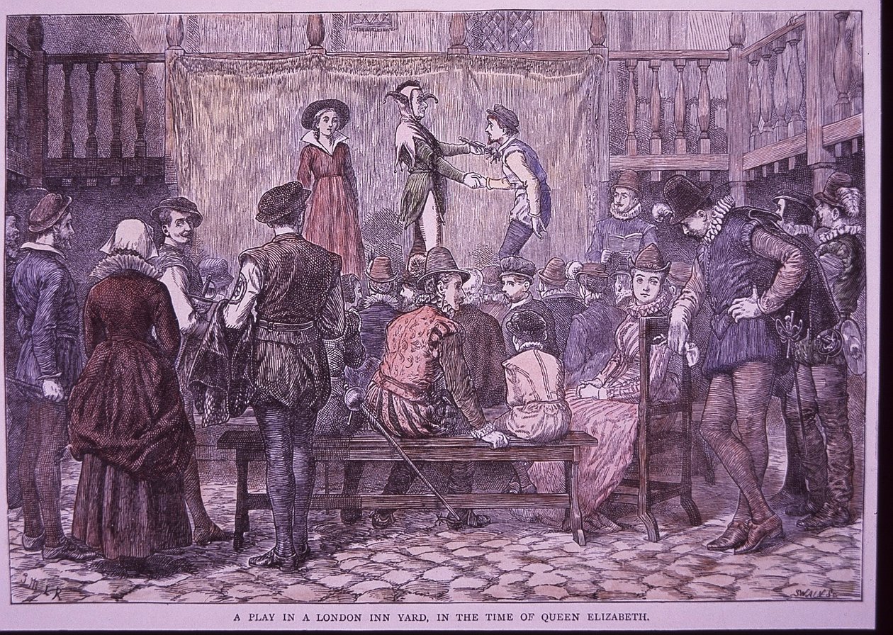 Theaterstück im London Inn Yard von English School