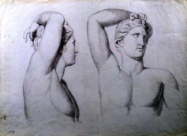 Porträtbüsten von Nackten, ca. 1780 von English School