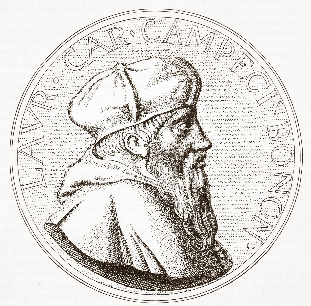 Porträt von Kardinal Campeggio, Illustration aus Die Geschichte des Protestantismus von James Aitken Wylie, veröffentlicht 1878 von English School