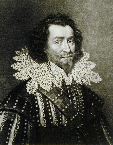 Porträt von George Villiers, 1. Herzog von Buckingham (1592-1628) graviert von Richard Earlom (1743-1822) und Charles Turner (c.1773-1857) aus Illustrious Characters in British History (Mezzotint) von English School