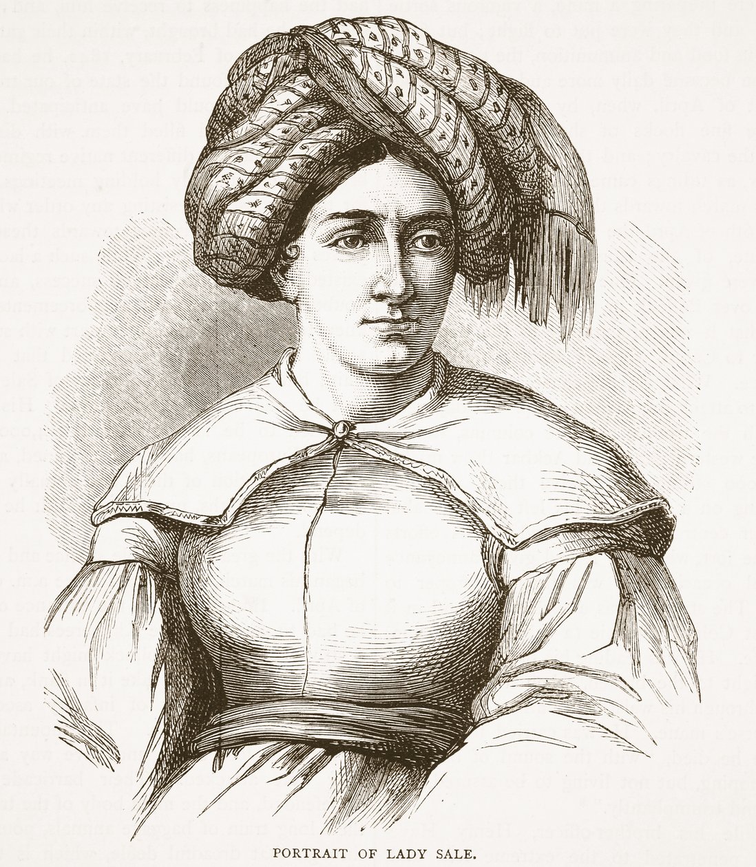 Porträt von Lady Sale, Illustration aus Cassells Illustrierter Geschichte Englands von English School